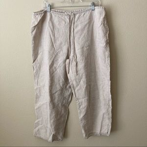 Eileen Fisher XL Linen Cropped Pants